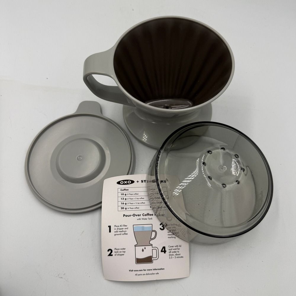 OXO Starbucks Pour-Over Coffee Maker 12oz Grey Water Tank Dripper - Picture 10 of 12